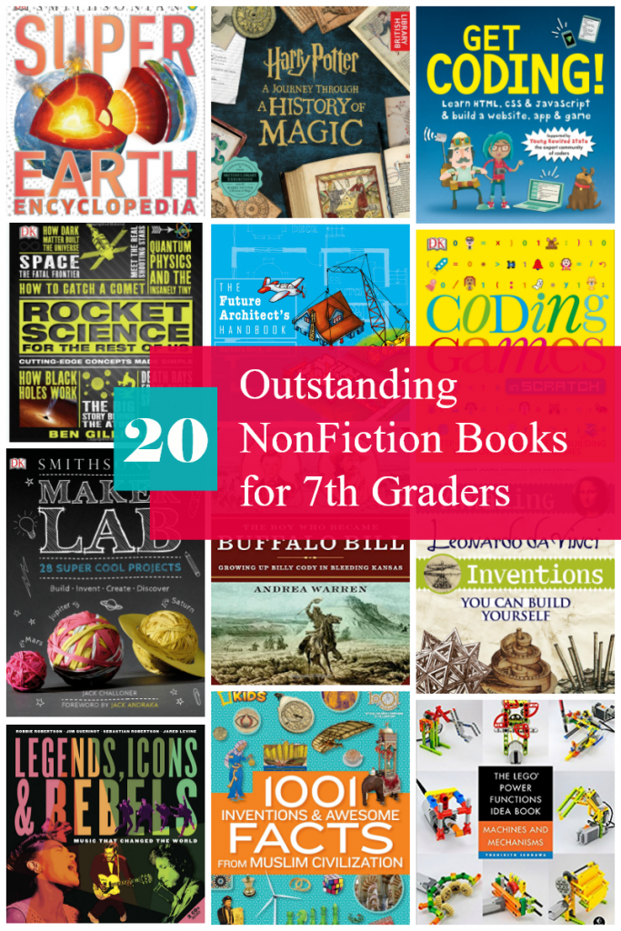Looking for some really good nonfiction books for 7th graders? These top 20 books introduce your tweens to a myriad of fascinating subjects and help them learn more about the world around them!